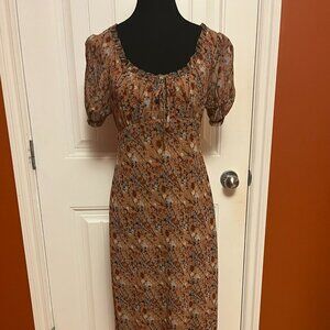 Wilfred Bellow Midi Dress in Warm Sienna